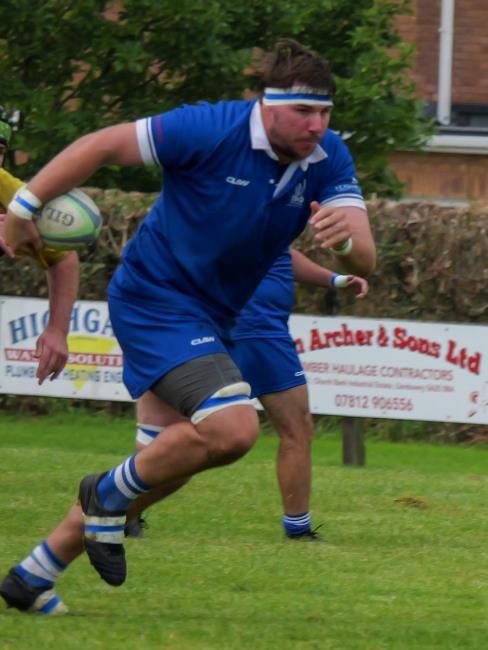 Karl Busch - scored only try for Haverfordwest (Pic William John)